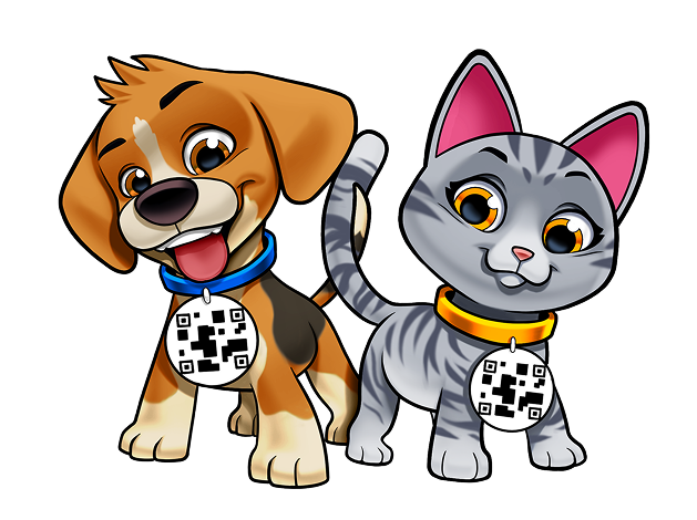 Cão e gato do Identifica Pet